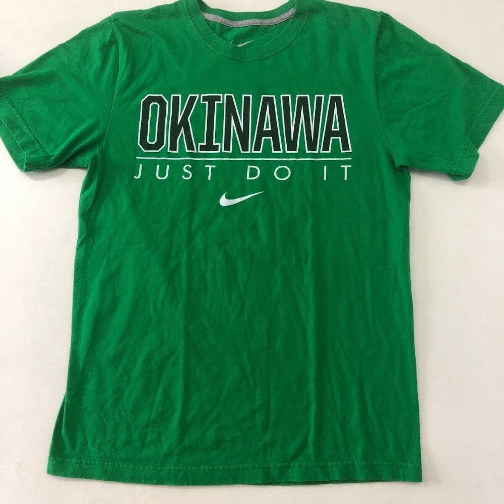 Nike Mens Shirt Okinawa Just Do It Tee Green Sz S